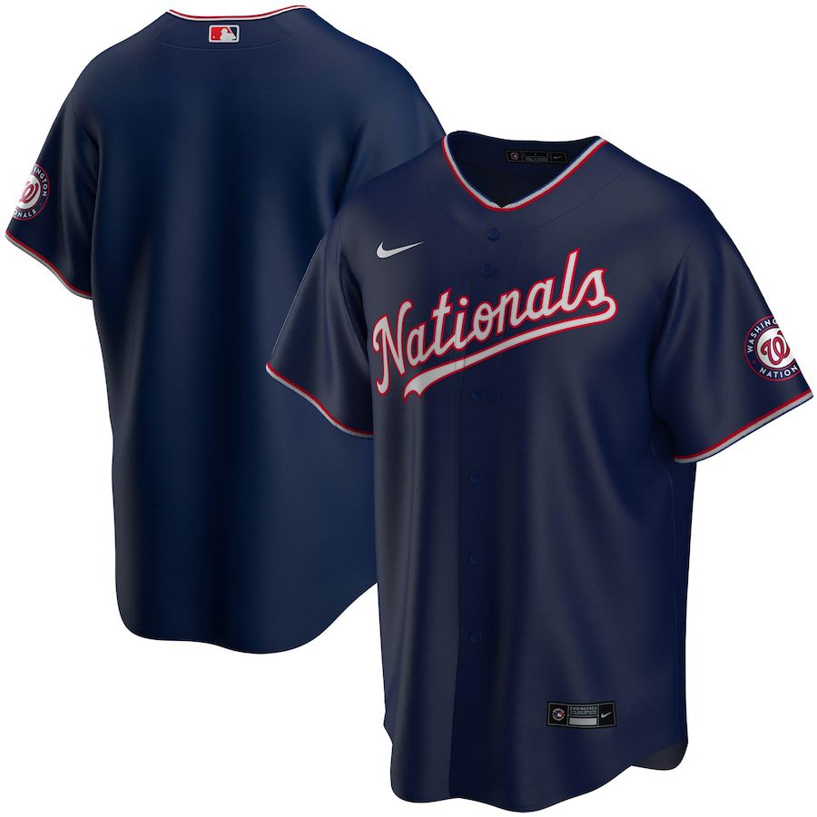 Mens Washington Nationals Nike Navy Alternate Replica Team MLB Jerseys->washington nationals->MLB Jersey